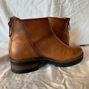 SoftWalk Tan Leather Ankle Booties